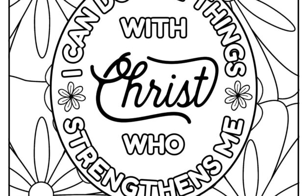 61 Bible Verse Coloring Pages Free Printable Christian Quotes