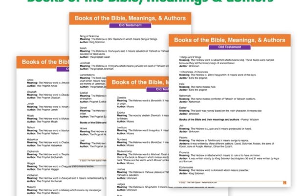 66 Books Of The Bible List plus Free Printables Pdf The Faith Space