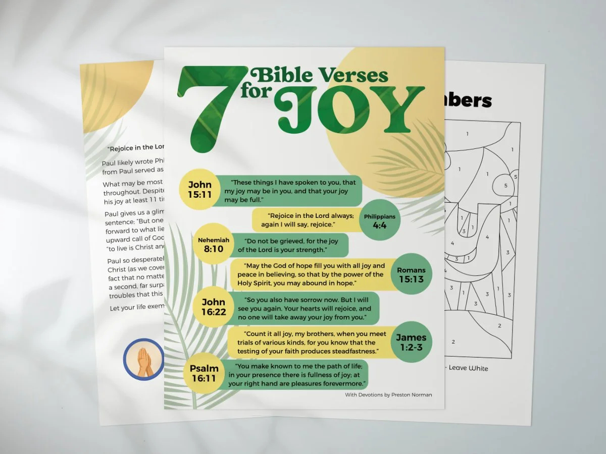 7 Bible Verses For Joy Printable Devotional And Activity Guide