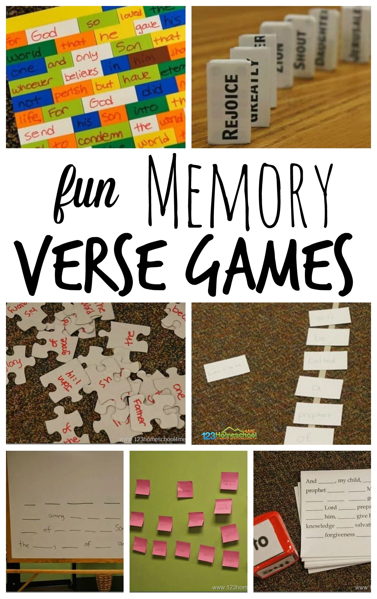 7 FUN Bible Memory Verse Games work With Any Verse 