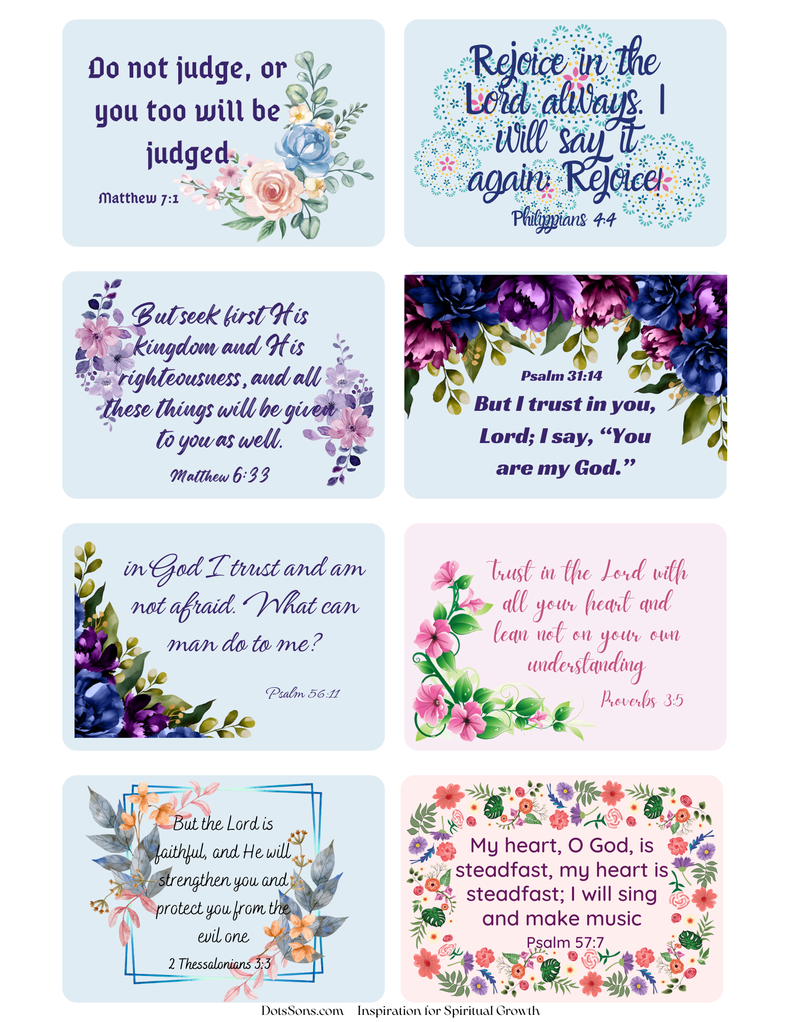 72 Free Bible Scripture Cards