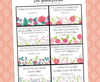 8 Bible Verses About Love FREE PRINTABLE CARDS Graceful Little