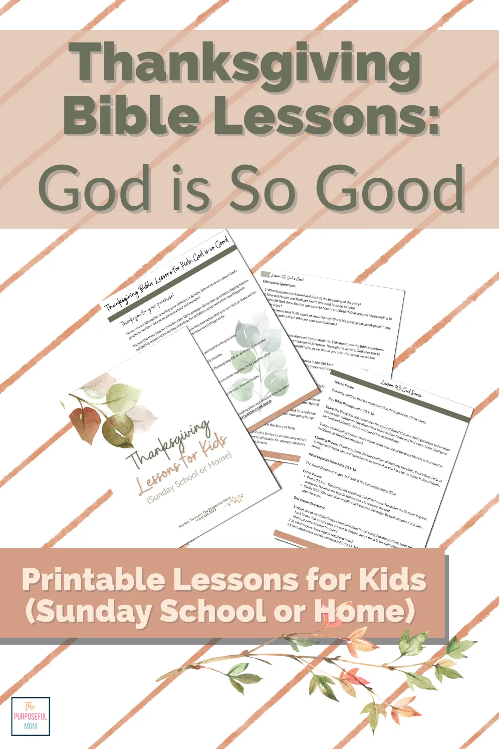 Printable Thanksgiving Bible Lessons