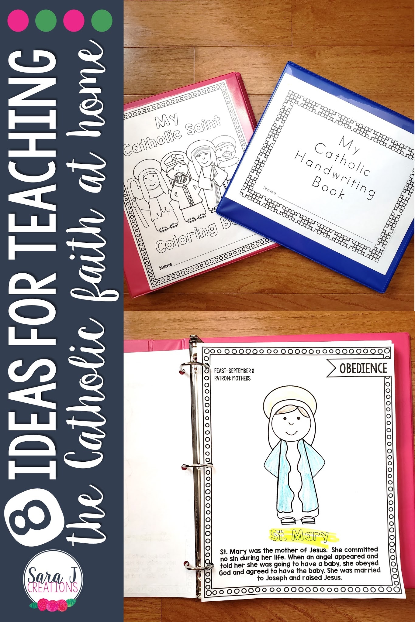 8 Simple Ideas For Teaching The Catholic Faith During Homeschool Sara J Creations