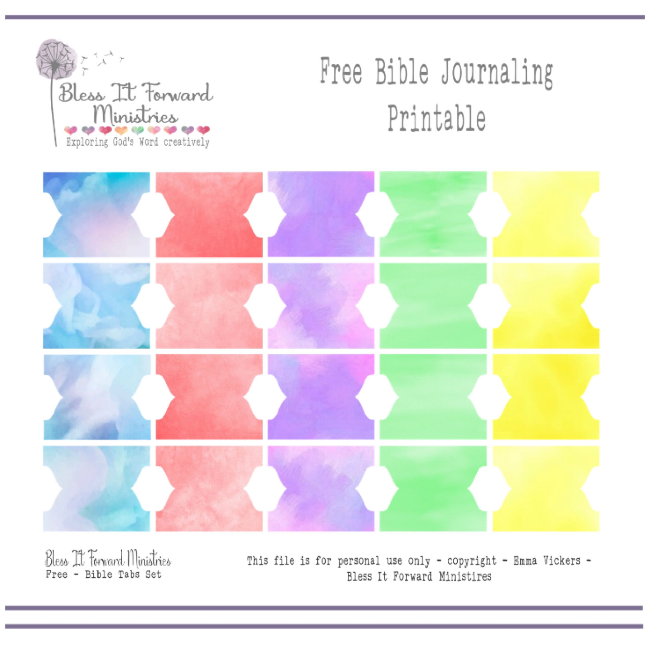 Bible Journaling Tabs Free Printable