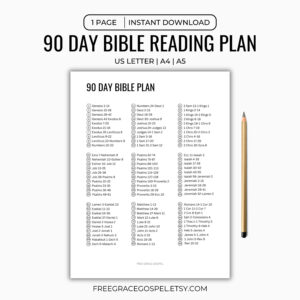 90 Day Bible Reading Plan Bible Plan Printable Start To Finish