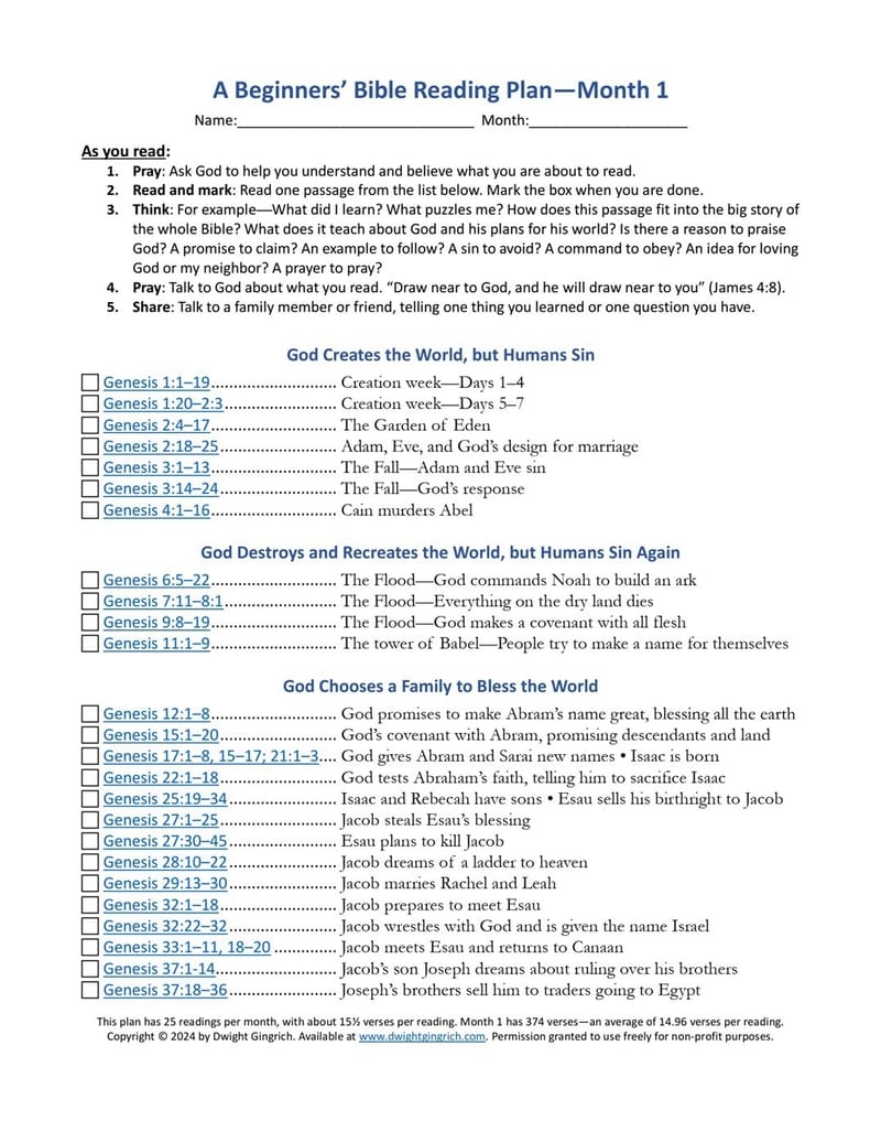 Bible Lesson Plans Printable