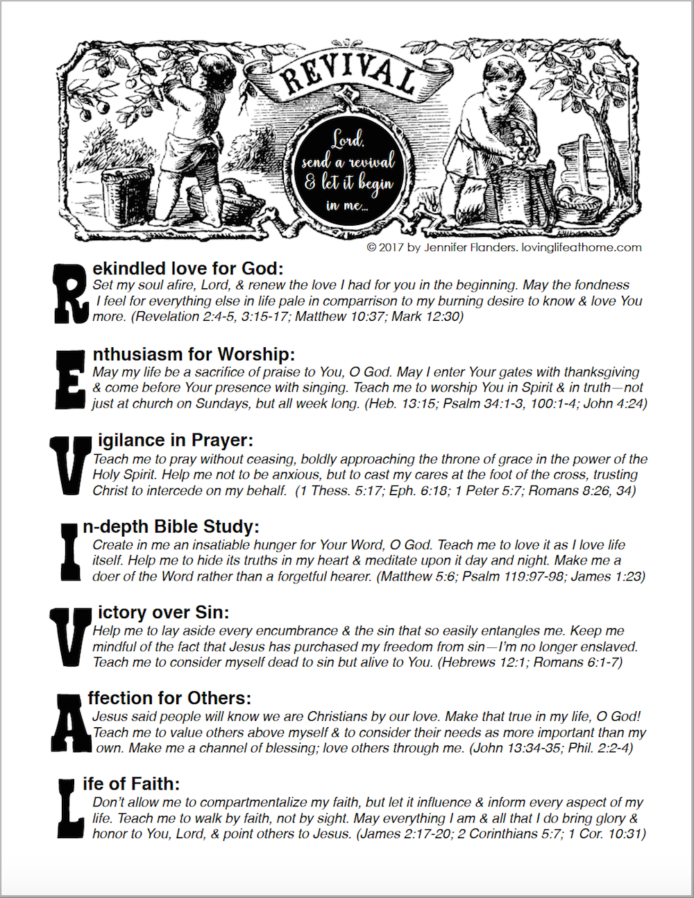 A Prayer For Revival Free Printable Loving Life At Home