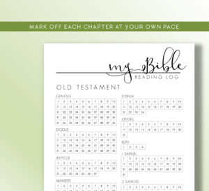 A5 Bible Reading Tracker Chapter By Chapter Checklist Daily