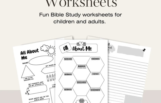 About Me Worksheet Bible Study Worksheet Children s Bible Study All About Me Bible Study Bible Study Guide Bible Study Template Etsy