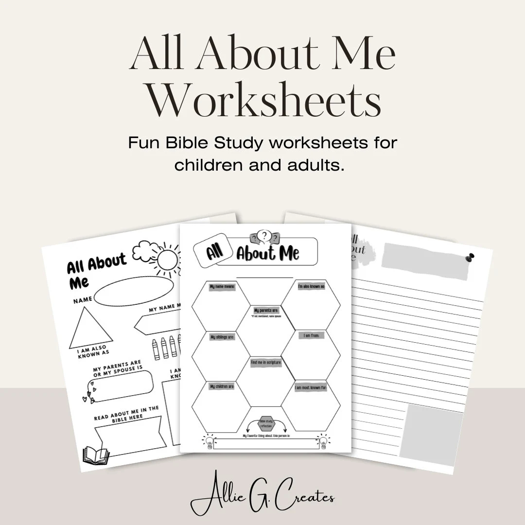 About Me Worksheet Bible Study Worksheet Children s Bible Study All About Me Bible Study Bible Study Guide Bible Study Template Etsy