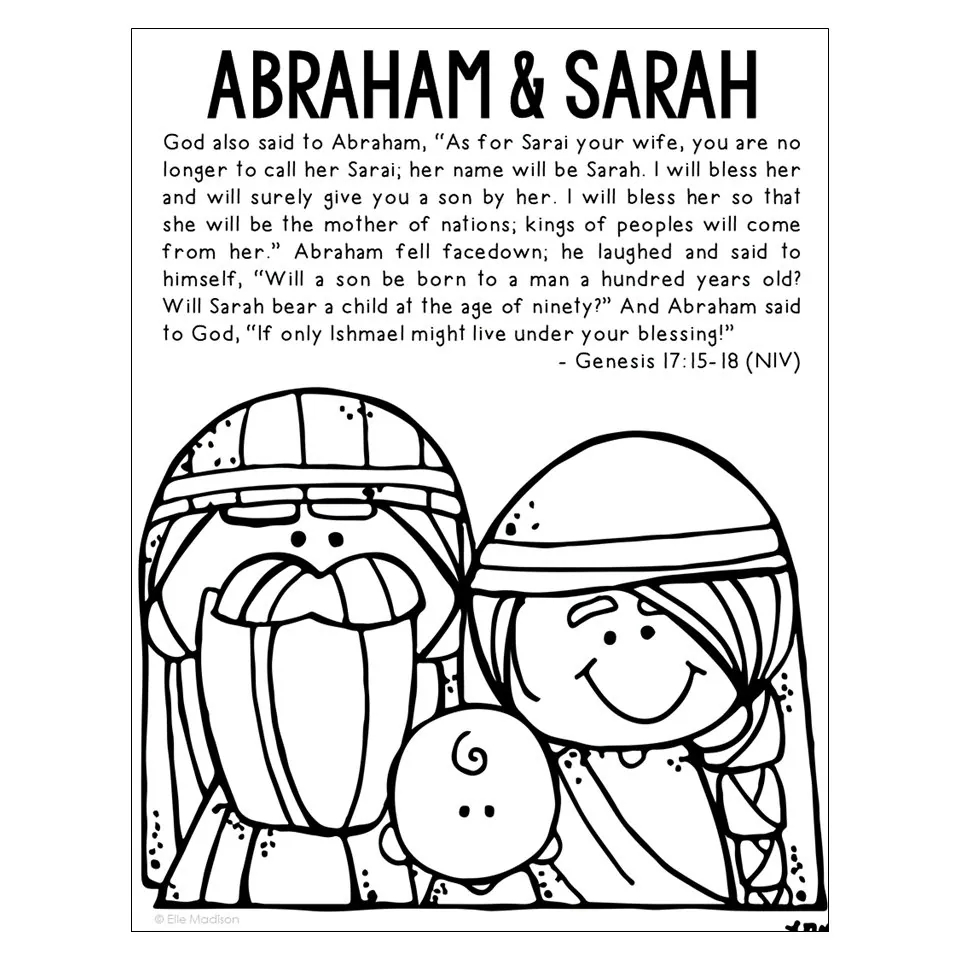 Abraham Bible Coloring Pages Printable