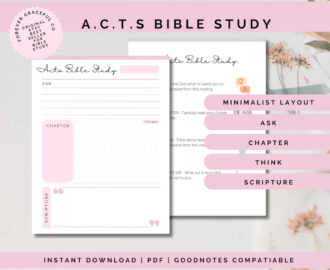 ACTS Bible Study Printable Template Etsy Australia