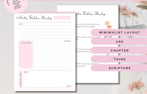 ACTS Bible Study Printable Template Etsy Australia