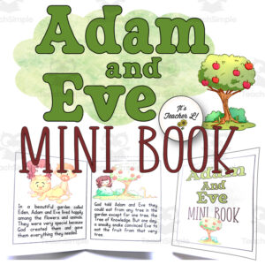 Adam And Eve Bible Story Foldable Mini Book Grade 1 2 3 ELA READING By Teach Simple