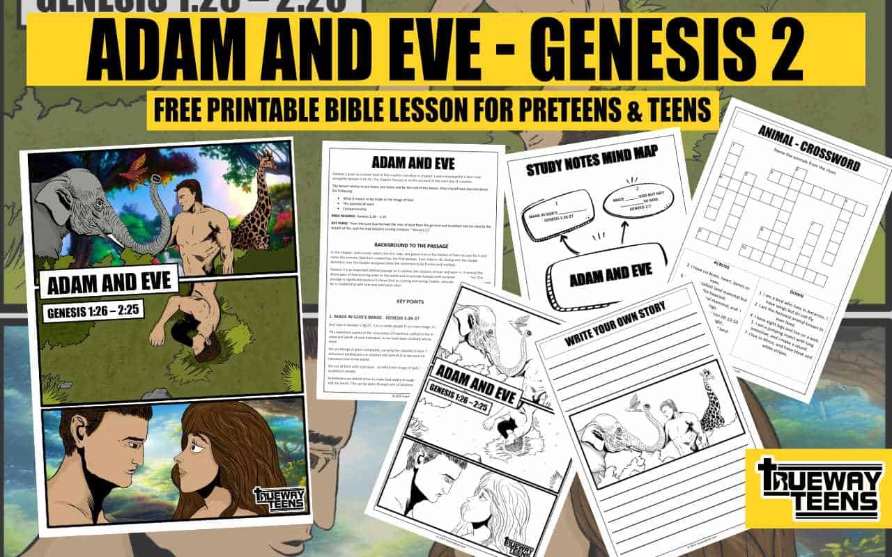 ADAM AND EVE GENESIS 1 26 2 25 Teen Bible Lesson Trueway Kids