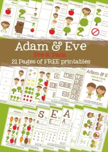 adam and eve story for kids free printable activities mary martha mama