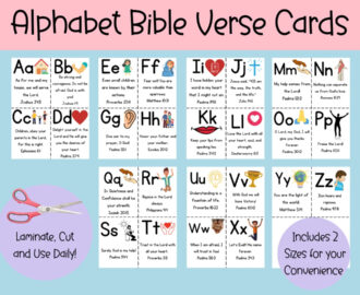 Alphabet Bible Verse Cards Printable ABC Bible Flashcards Preschool Letters Preschool Curriculum Memory Verse Preschool Bible Verse Etsy