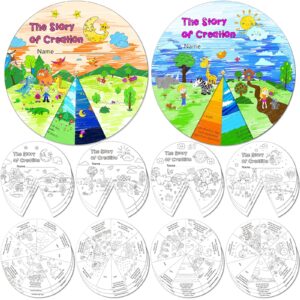 Amazon 12 Sets DIY Religious Crafts Church Youth Group Fun Sunday School Activities Crafts For Kids Make Your Own The Story Of Jesus Creation Wheel Vacation Bible School Crafts Toys