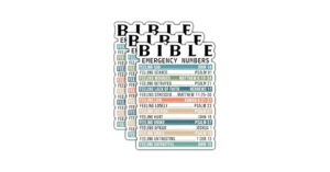 Amazon 3pcs Bible Emergency Numbers Sticker Christian Bible Verse Jesus Vinyl Decal Motivation Inspirational Stickers For Tumbler Books Laptops Phone Water Bottles Kindles Car 2 1x3 Electronics