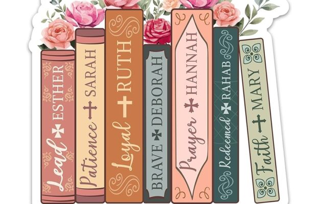 Amazon 3PCs Women Of The Bible Books And Flowers Sticker Christian Faith Sticker Religious Scripture Quotes Vinyl Waterproof Stickers For Laptop Water Bottle Notebook Tumbler Bible Journal 3 Inches Electronics