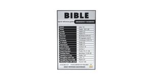 Amazon 777 Tri Seven Entertainment Bible Emergency Numbers Poster Inspirational Scripture Art Print 11 X 17 Study Room Black White Posters Prints
