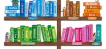 Amazon BeYumi Bible Learning Bookshelf Cutouts 110Pcs Back To School Books Of The Bible Learning Bulletin Board Set Faith Religious Christian Vacation Bible School Sunday School Classroom Chalkboard Decor Office