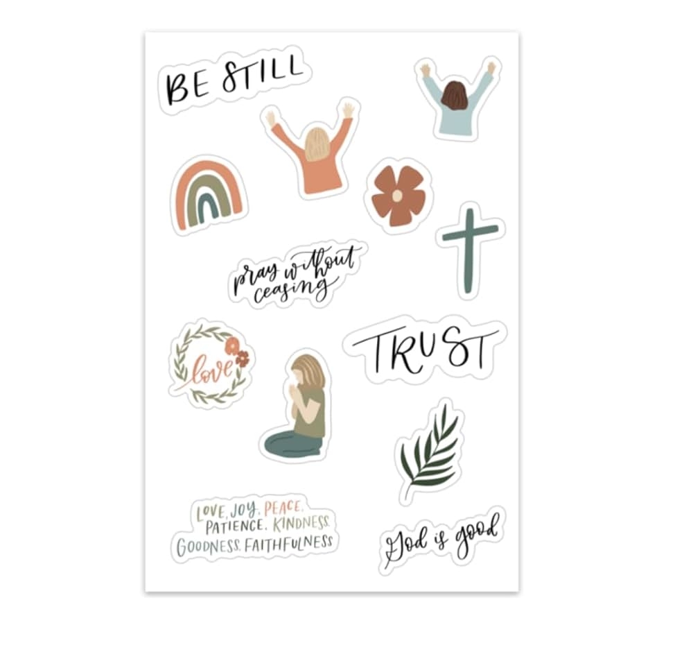 Amazon Bible Journaling Sticker Pack By Swaygirls Christian Sticker Sheet Worship Stickers Sticker Variety Pack About God Jesus Scripture Light Skin Tones Electronics