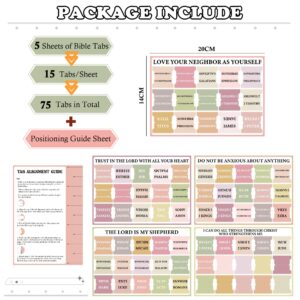Amazon Bible Stickers Bible Study Supplies Boho Theme Laminated Bible Tabs For Women And Men Study Bible Prayer Bible Tabs For Bible Study Guide Large Print Bible Valentines Day Gifts