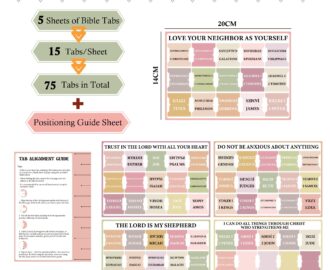 Amazon Bible Stickers Bible Study Supplies Boho Theme Laminated Bible Tabs For Women And Men Study Bible Prayer Bible Tabs For Bible Study Guide Large Print Bible Valentines Day Gifts