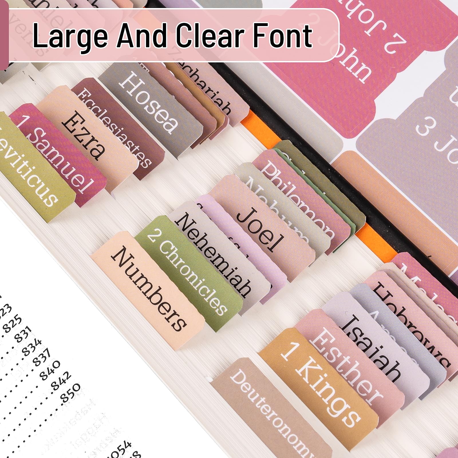 Amazon Bible Tabs 75 Tabs Bible Tabs For Women And Men Laminated Bible Tabs Large Print Bible Book Tabs Boho Theme Bible Index Tabs Neutral Labels Tabs For Bible Chapters 