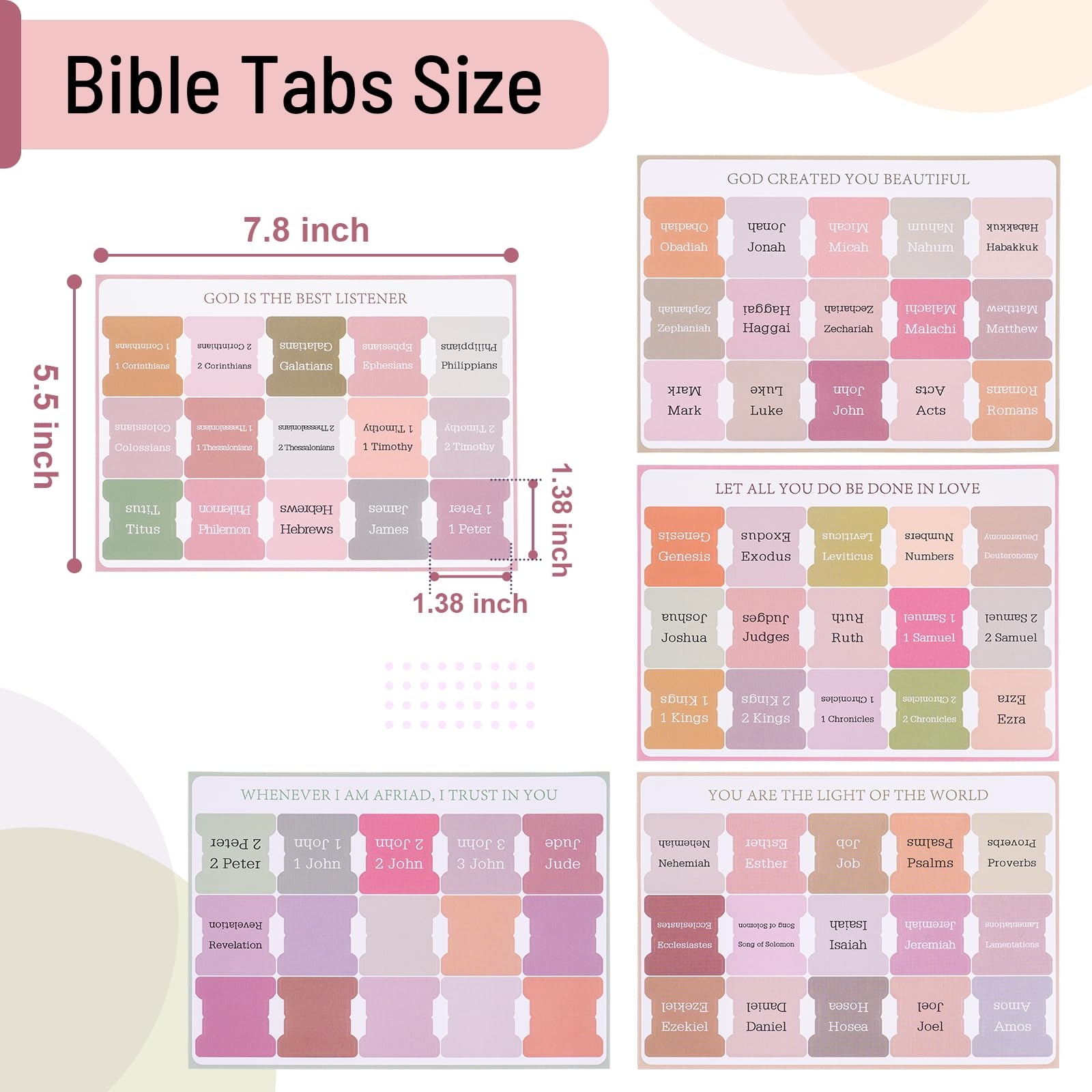 Amazon Bible Tabs 75 Tabs Bible Tabs For Women And Men Laminated Bible Tabs Large Print Bible Book Tabs Boho Theme Bible Index Tabs Neutral Labels Tabs For Bible Chapters 