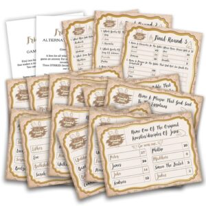 Amazon Bible Trivia Game Family Feud Quiz For Church Groups Community Parties Includes 300 Questions Toys Games