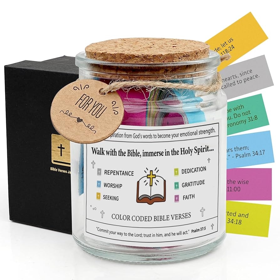 Amazon Bible Verse Jar Christian Gift For Women Walk With The Bible For Prayer Faith Based The Hope Jar Bible Study Supplies Glass Scripture Prayer Jar With Coloring Verse Home 