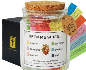 Amazon Bible Verse Jar Color Coded Bible Verses In A Jar Christian Gifts For Women Men Mom Bible Study Supplies Birthday Gifts For Women Men Home Kitchen