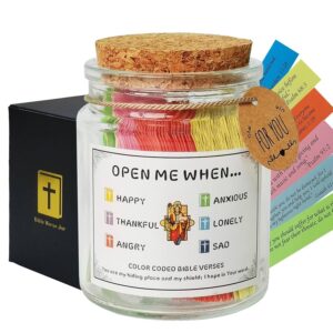 Amazon Bible Verse Jar Color Coded Bible Verses In A Jar Christian Gifts For Women Men Mom Bible Study Supplies Birthday Gifts For Women Men Home Kitchen