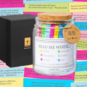 Amazon Bible Verse Jar Read Me When Bible Verses Jar With 96 Color Coded Bible Verses Christian Gifts For Women Men Mom Dad Kids Birthday Gifts For Women Bible Study Supplies