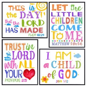 Amazon Bible Verse Kids Room Decor Baby Nursery Decor Christian Wall Art Toddler Boys Room Decoration Little Girls Bedroom Picture Religious Scripture Wall Poster 8x10 Spiritual