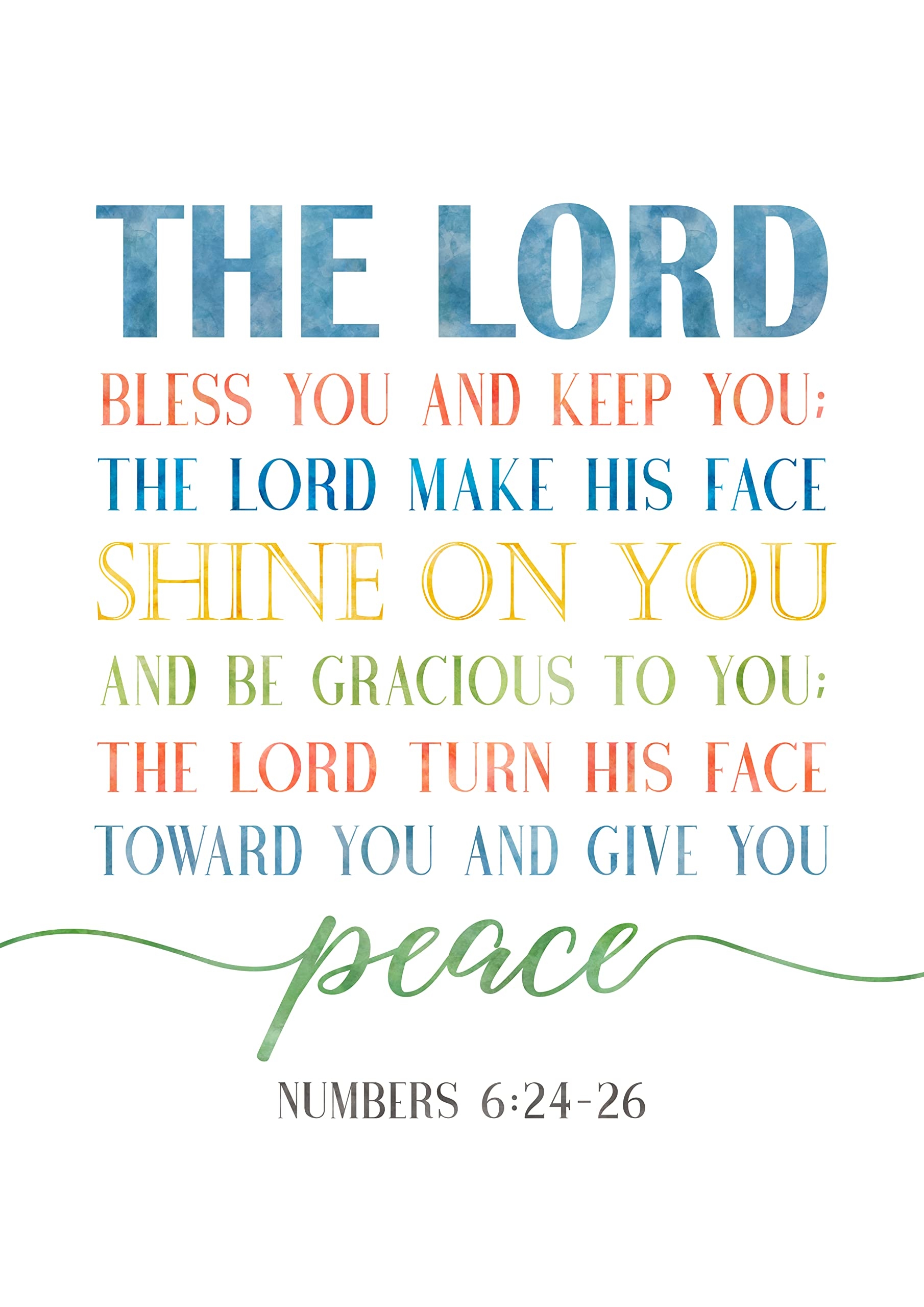 Amazon Bible Verse Printable The Lord Bless You And Keep You Numbers 6 24 46 Calligraphy Print Posters Prints