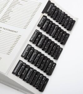 Amazon Black Bible Tabs Bible Journaling Supplies Bible Study Tabs For Women And Men Old And New Testament Bible Book Index Tabs For Christian Gift Office Products