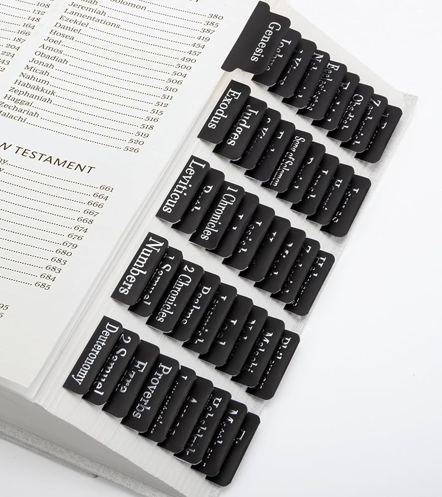 Free Printable Bible Tabs Black and White