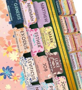 Amazon Bloom Diamond Bible Tabs For Women Study Bible Soul Nourishing Book Summaries 66 Peel and Stick Large Print Laminated Bible Book Tabs Floral Tabs For Bible Study Supplies The