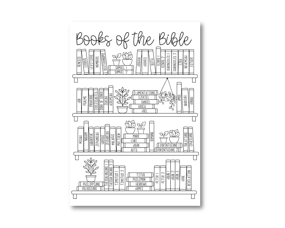 Amazon Books Of The Bible Sticker Books Of The Bible Book Shelf Sticker Books Of The Bible Tracker Dashboard Sticker Available In Black Or Color Black Arts Crafts Sewing