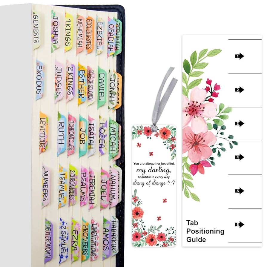 Free Printable Flower Bible Tabs