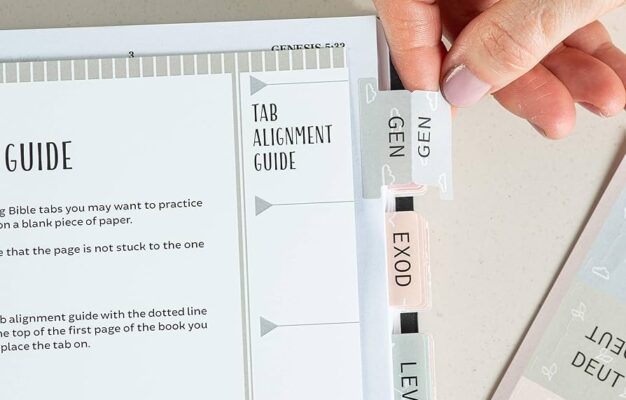 Amazon DiverseBee Laminated Bible Tabs Large Print Easy To Apply Bible Tabs Old And New Testament Bible Study Journaling Supplies Bible Accessories Bible Index Tabs 72 Bible Book Tabs Petal Medium