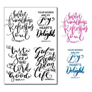 Amazon DIYology Christian Inspirational Bible Verses Clear Stamps For Card Making Or Journaling Bible Quotes Silicone Stamps For Scrapbooking Albums Photo Gift Tags Paper Crafting Decor Arts Crafts Sewing