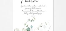 Amazon Faith Wall Art Botanical Bible Verse Print Scripture Gift Idea Christian Home Decor UNFRAMED 8x10 Crafty Cow Design Home Kitchen
