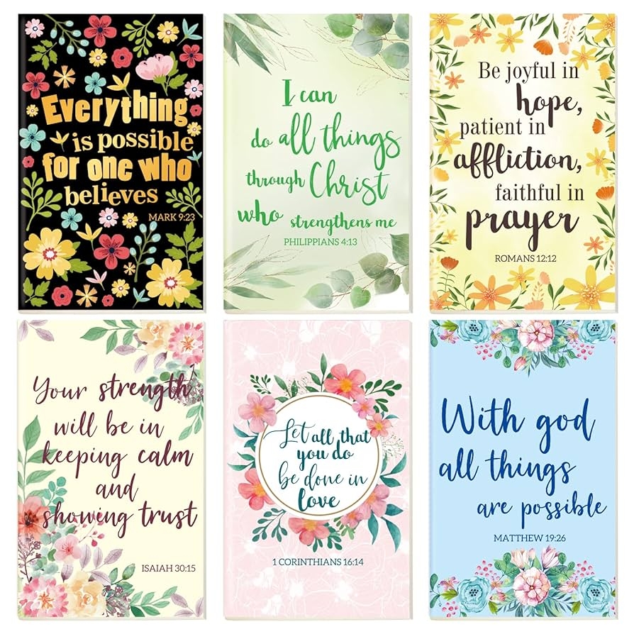 Amazon Fancy Land Prayer Journals For Women Christian Bible Verse Notebooks Religious Inspirational Scripture Lined Notepads For Sunday School Classroom Office Exchange Supplies 6Pcs Office Products