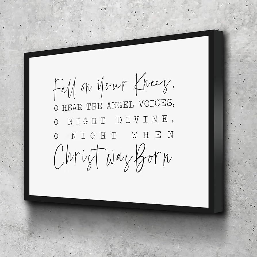Amazon Framed Bible Verses Fall On Your Knees O Holy Night Printable Wall Art Hymn Print Farmhouse Scripture Wall Art Bible Verse Wall Art Christian Christmas Wall Art 16x24 Inch Framed Wall Art Posters