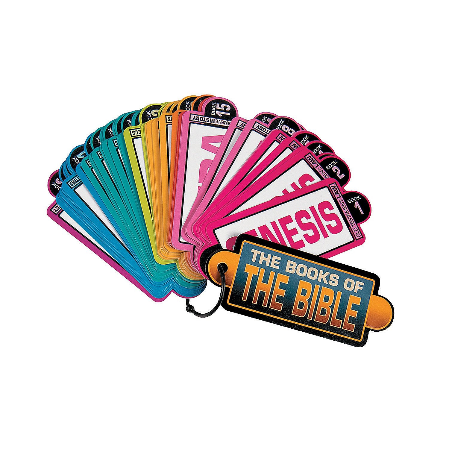 Amazon Fun Express Multicolored Books Of The Bible Information Cards Set 12 Pieces 6 5 X 2 5 Engaging Educational Tools For Kids Learning And Fun Toys Games